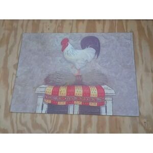 Lot Of 2 Vintage Rooster Placemats Country Hen‎ Farmhouse Table Decor Placemats